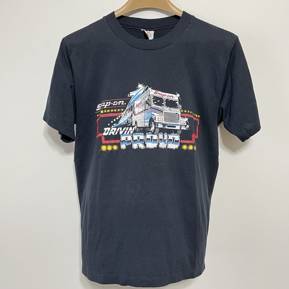 Snap On Tools Other - Vintage Snap-On Tools Promo Shirt Drivin' Black 80s 50/50 Blend T-shirt Sz M/L